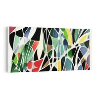 Obraz na płótnie 120x60 - Taniec Plam i Kształtów - abstrakcyjny akwarelowy obraz, plamy