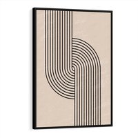 Obraz w ramie 70x100 - Puls Abstrakcji - abstrakcyjne linie, geometria - rama czarna