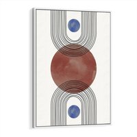 Obraz w ramie 50x70 - Księga Impulsów - nowoczesny plakat, styl midcentury - rama biała