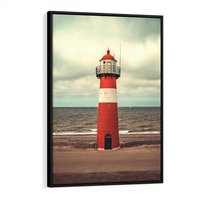 Obraz w ramie 70x100 - Retro Urok Morza - fotografia w stylu retro, vintage - rama czarna
