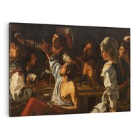 Obraz na płótnie 70x50 - Card and Backgammon Players (ok. 1595), Caravaggio - reprodukcja, obraz na płótnie