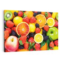 Obraz na płótnie 100x70 - soczysta symfonia smaków - owoce, jabłka