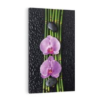 Obraz na płótnie 50x70 - Japońskie Spa w Otoczeniu Storczyków - storczyk, spa