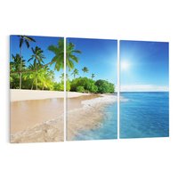 Obraz na płótnie 120x80 - Rajskie plaże Karaibów - Karaiby, plaża