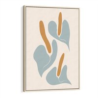 Obraz w ramie 50x70 - Kwiaty Pasteli - kwiaty, nowoczesne i minimalistyczne - rama drewno