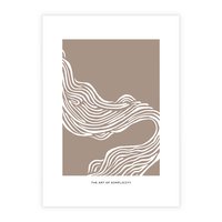 Plakat bez ramy 21x30 - Harmonijne Granice - sztuka minimalizmu, biała rycina