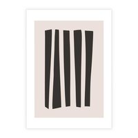 Plakat bez ramy 30x40 - Migotliwa Transformacja Form - minimalizm, czarne pasy