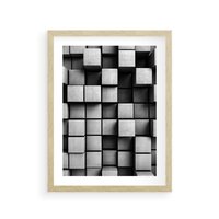 Plakat w ramie 30x40 - Geometryczne Elegancje - nowoczesny, geometryczny - rama drewno