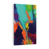 Obraz na płótnie 50x70 - Abstrakcyjne wizje czasu - żywe radosne kolory, plamy kolory