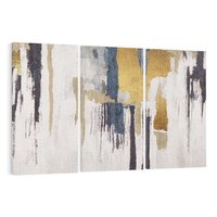 Obraz na płótnie 120x80 - Odyseja w świetle i cieniu - abstrakcja, porysowana ściana