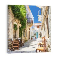 Obraz na płótnie 30x30 - Magiczny Spacer - uliczka, perspektywa