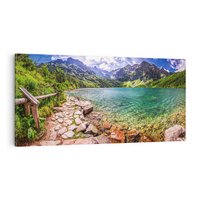 Obraz na płótnie 140x70 - Majestat gór - góry, jezioro