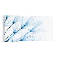 Obraz na płótnie 140x70 - Kwiat w kroplach wody - kwiat, krople