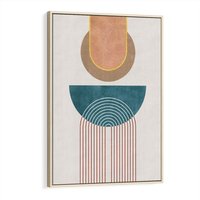 Obraz w ramie 50x70 - Odkrywanie duszy w farbach - kwiaty, pastelowe kolory - rama drewno