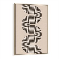 Obraz w ramie 80x120 - Bezgraniczne Odbicia - abstrakcyjne linie, geometria - rama drewno