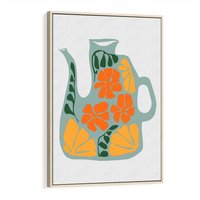 Obraz w ramie 50x70 - Kolorystyczna Ekspresja - czajnik, abstrakcja - rama drewno