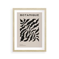 Plakat w ramie 30x40 - Księga Odbić - abstrakcyjne liśćie, roślinne motywy - rama drewno