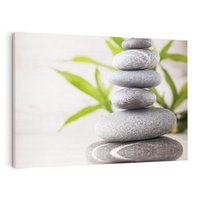 Obraz na płótnie 70x50 - Spa kamienie: naturalne piękno - spa, kamienie