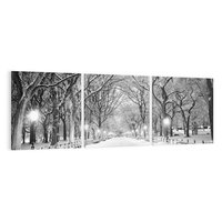 Obraz na płótnie 120x40 - cisza wśród drzew - zima, park