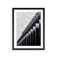 Plakat w ramie 50x70 - Architektura Stopniowa - architektura, budynki - rama czarna