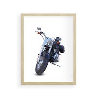 Plakat w ramie 40x50 - Motocykl w ruchu - motor, bike - rama drewno