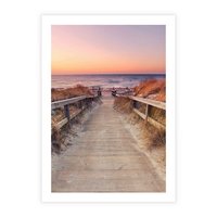Plakat bez ramy 21x30 - Spacer Wśród Przyboju - dróżka, morze