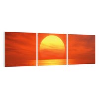 Obraz na płótnie 150x50 - Słońce nad morzem - słońce, morze