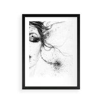 Plakat w ramie 40x50 - Eksplozja Kolorów - akwarela, abstrakcja - rama czarna