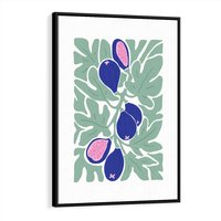 Obraz w ramie 50x70 - Figi Fioletu - figi, sztuka nowoczesna - rama czarna