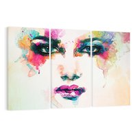 Obraz na płótnie 120x80 - Kobieta Abstrakcja Twarz - kobieta, abstrakcja