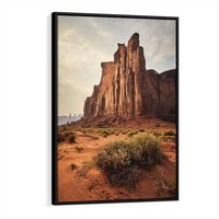 Obraz w ramie 70x100 - Pejzaż pustynnego kanionu - pustynia, kanion - rama czarna