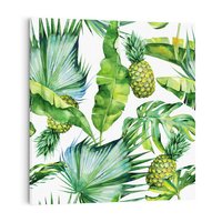 Obraz na płótnie 80x80 - Oaza Natury - liście, tropikalne