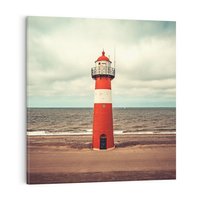 Obraz na płótnie 50x50 - Retro Urok Morza - fotografia w stylu retro, vintage
