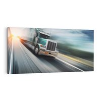 Obraz na płótnie 120x60 - Przez prerię ciężarówką - ciężarówka, USA
