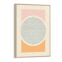 Obraz w ramie 50x70 - Rozbijająca Opowieść - geometryczne kształty, koła - rama drewno