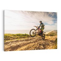 Obraz na płótnie 70x50 - Ekscytująca Akcja - motocykl, cross