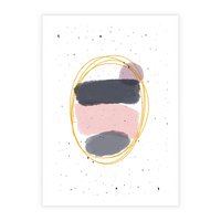 Plakat bez ramy 40x50 - Migocące Odbicia - abstrakcyjna kompozycja, jak ręcznie malowana