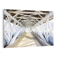 Obraz na płótnie 120x80 - Klimatyczny most w Ameryce - stary most, Ameryka