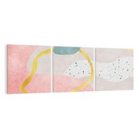 Obraz na płótnie 120x40 - Ekspresja w ruchu pędzla - abstrakcja, połączenie kształtów