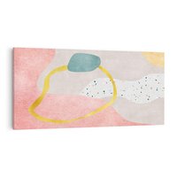 Obraz na płótnie 100x50 - Ekspresja w ruchu pędzla - abstrakcja, połączenie kształtów