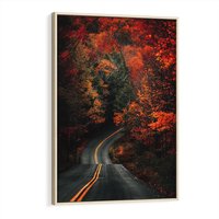 Obraz w ramie 70x100 - Jesienne Podróżowanie - fotografia, jesień - rama drewno