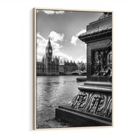 Obraz w ramie 70x100 - Pejzaż kruchości i siły - Londyn, Tamiza - rama drewno