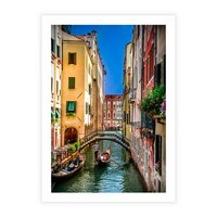 Plakat bez ramy 50x70 - Romantyczna Gondola - Wenecja, gondola