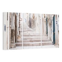 Obraz na płótnie 120x80 - Urokliwa uliczka w perspektywie - uliczka, perspektywa