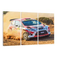 Obraz na płótnie 120x80 - Adrenalina na Torze Rajdowym - rajdy, samochodowe