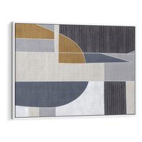 Obraz w ramie 70x50 - Odbicie wschodzącego jutra - graficzne kształty, geometria - rama biała