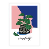 Plakat bez ramy 21x30 - Tajemnicze Wibracje - tygrys, kwiaty