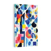 Obraz na płótnie 50x70 - Księga Akwarelowych Przeniknięć - abstrakcyjny obraz, różne kolorowe kształty