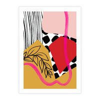 Plakat bez ramy 21x30 - Wnętrza Form - abstrakcyjna kompozycja, różne tekstury