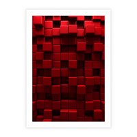 Plakat bez ramy 50x70 - Geometryczne 3D: wizja przestrzeni - geometryczne, 3D